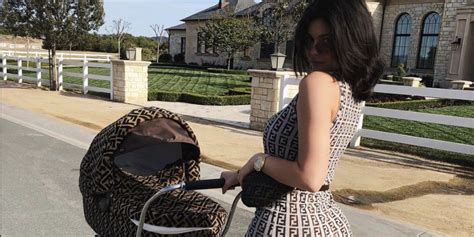 kylie fendi stroller|Kylie Jenner Has A Fendi Logo Baby Stroller .